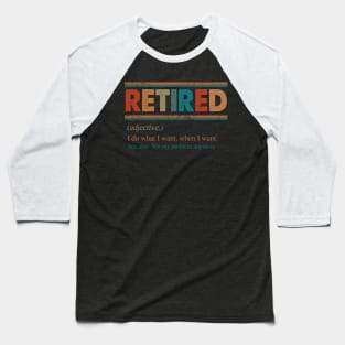 RETIRED ADJECTIVE Baseball T-Shirt